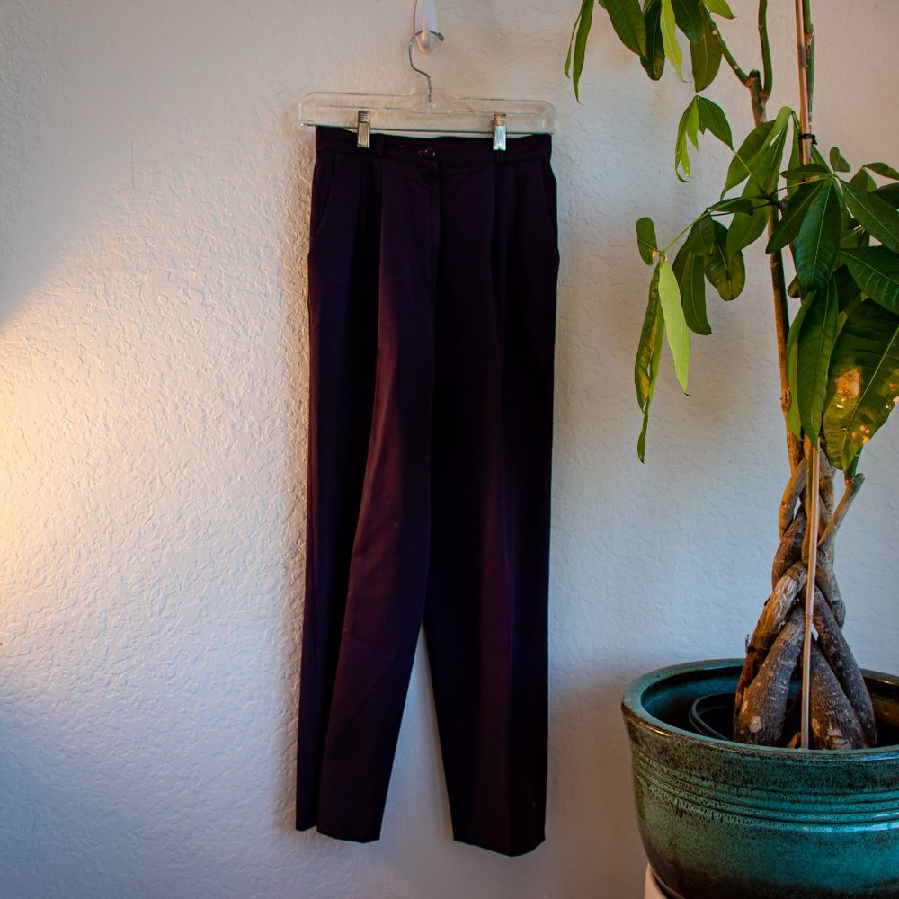 Tapered wool trousers